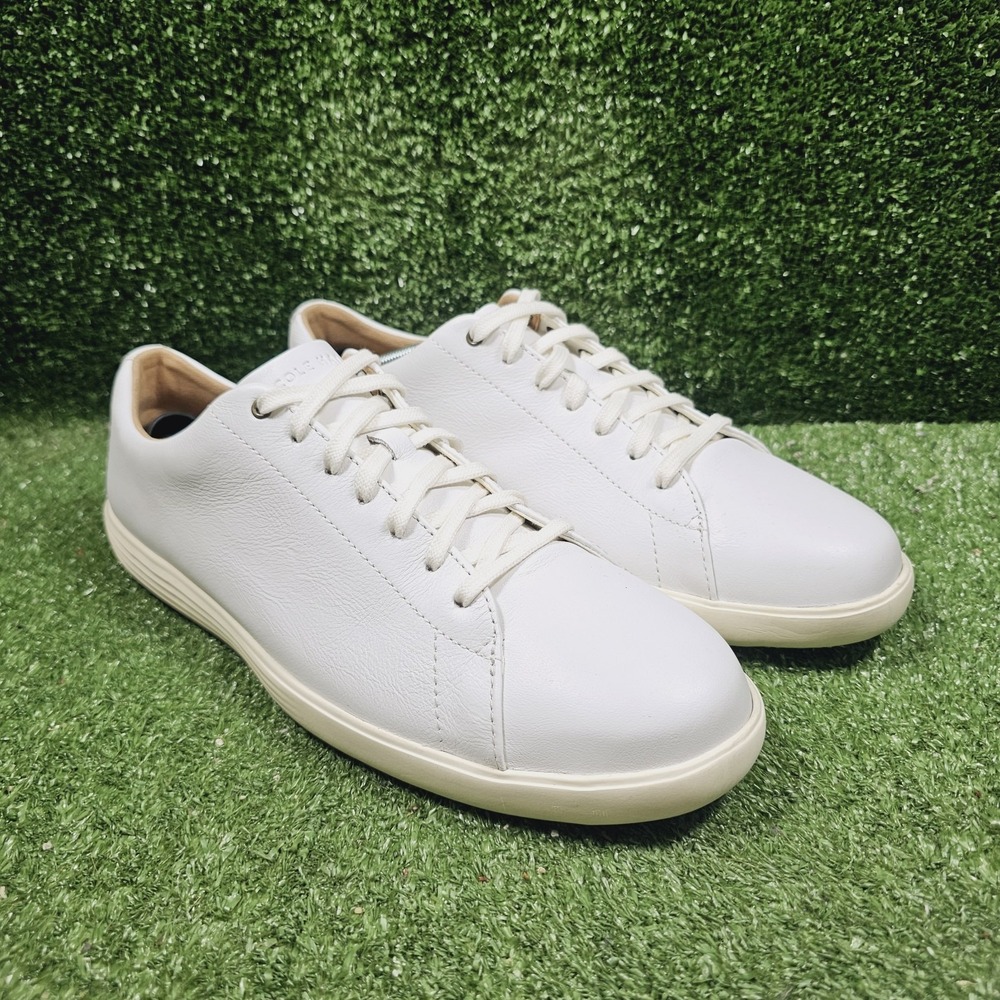 Cole Haan Grand Crosscourt II White Leather Casual Low Sneakers Mens Size 12